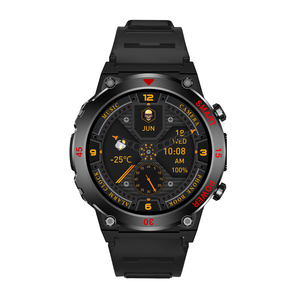 Men's Outdoor Smart Watch with LED Flashlight - Bluetooth Call, Sports Fitness Tracker