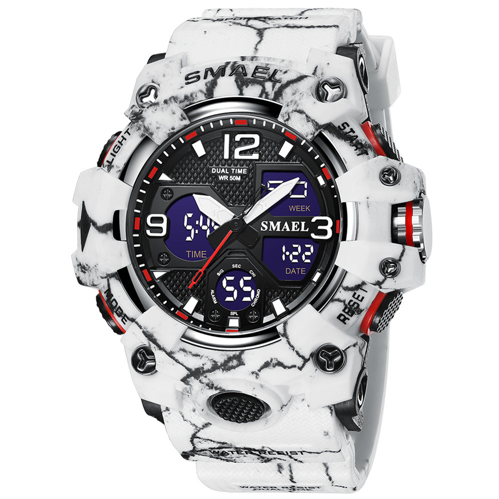 Men's Digital-Analog Quartz Watch with Date Display – Fashion Sports, Waterproof, Luminous, Multifunctional