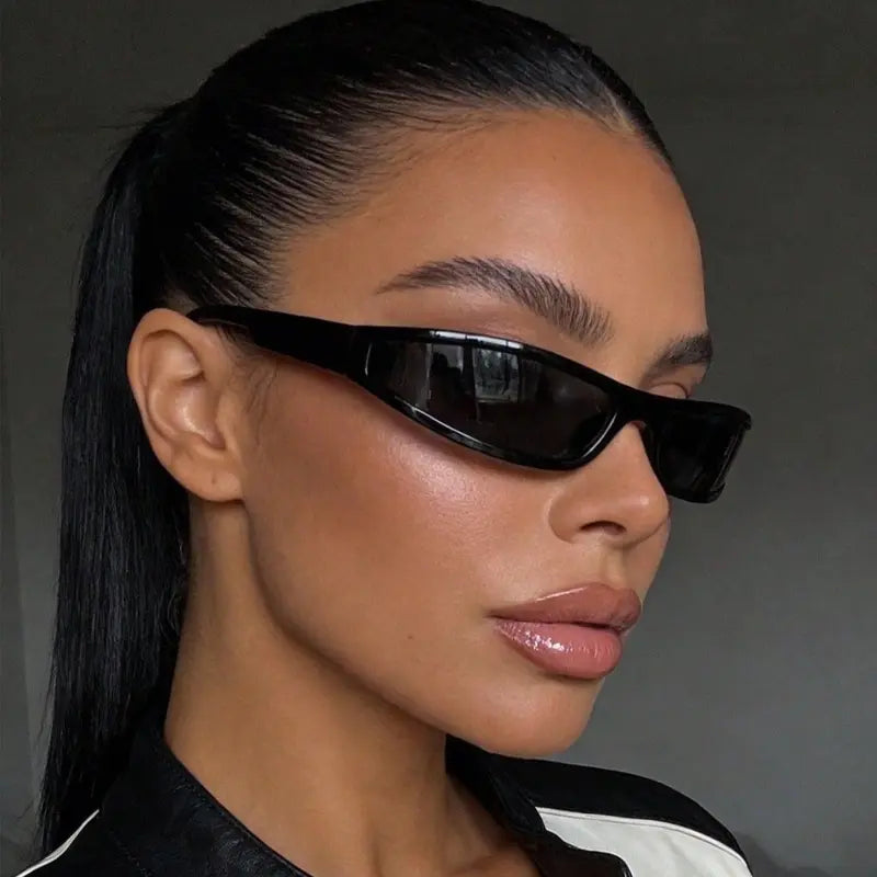 🔥 Clearance Sale, Buy 1 Get 3 FREE 🔥 – Vintage Sunglasses for Men & Women 2026 Luxury Punk Shield Wrap Sun Glasses with Classic Black Frame UV Protection for Everyday Wear