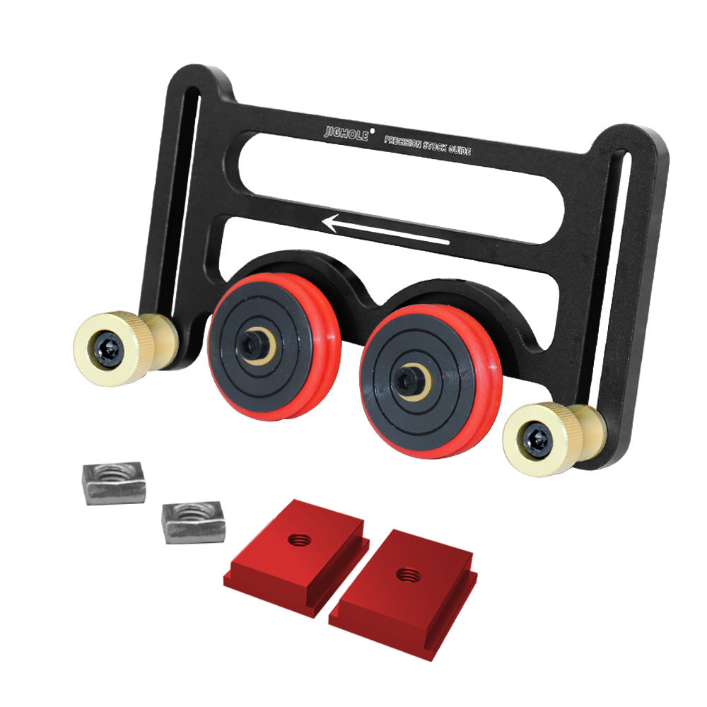 Universal Feather Board with Sliding Block – Table Saw Precision Guide, Double Wheel Bearing Roller, Woodworking Auxiliary Tool