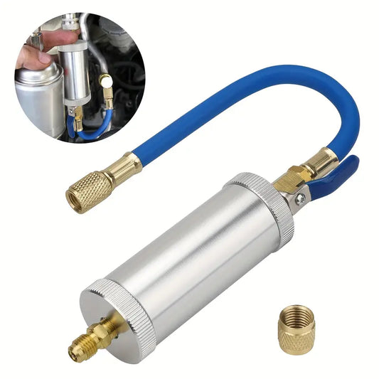 1/4" SAE AC Oil & Dye Injector Kit with Quick Connector – Precision Refrigerant Injection Tool for Car Air Conditioning Systems