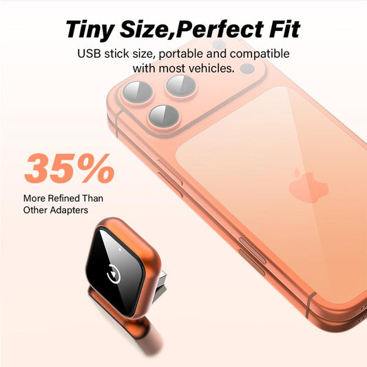 2026 Latest Model 2 in 1 Wireless CarPlay Adapter for Apple & Android Converts Wired to Wireless Fast Connection No Latency