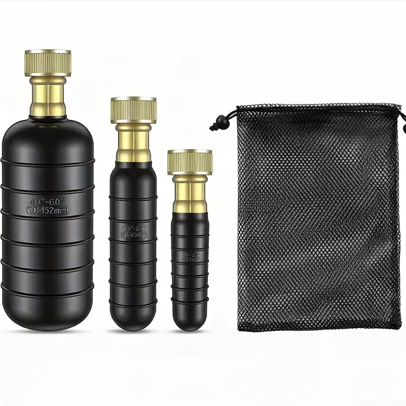 3Pcs Drain Bladder Kit – Fits 1" to 6" Pipes for Sinks, Showers, Pools & Main Drains