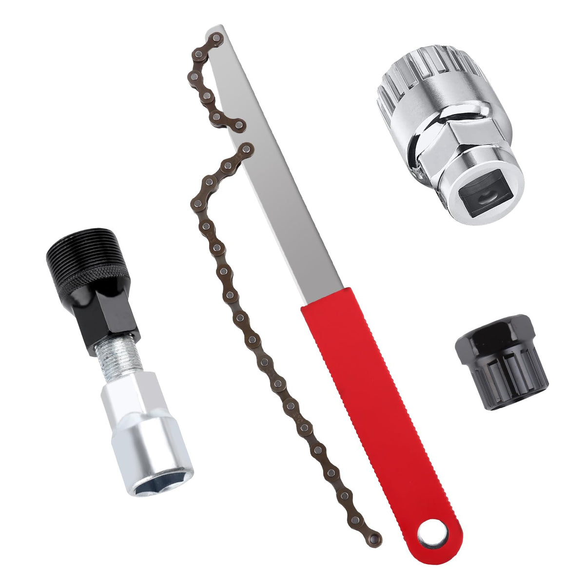 Mountain Bike Cassette & Freewheel Removal Wrench Set – Includes Chain Wrench, Single Bike Repair Tool Kit