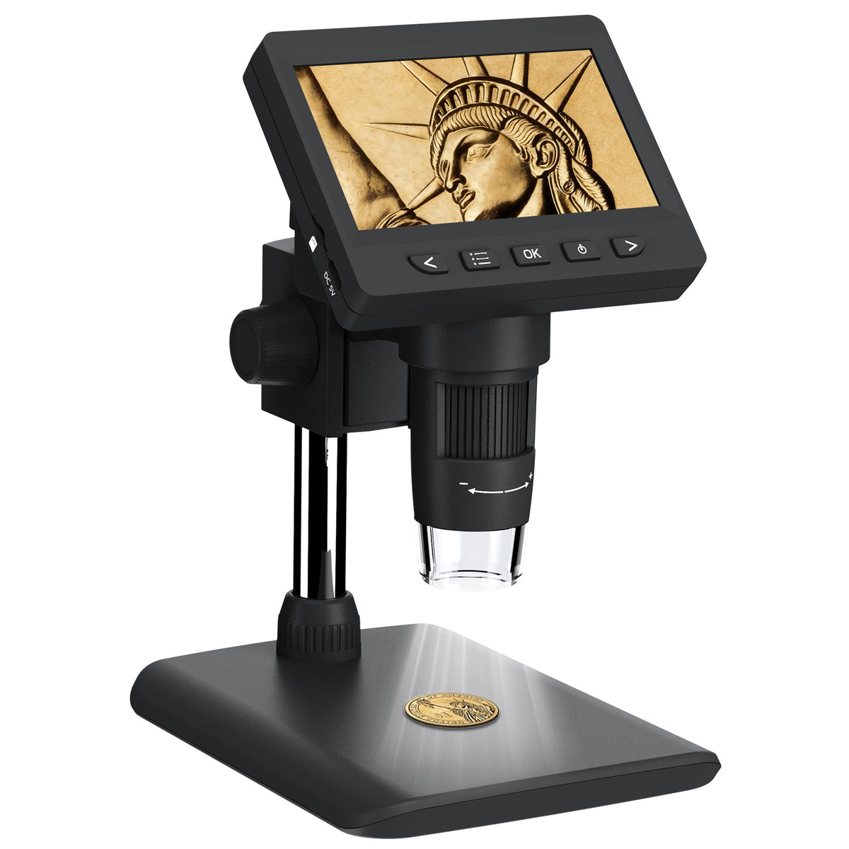 1080P HD Digital Microscope with 4.3-Inch Screen - 1000x Magnification for Industrial Repair, Includes 64GB Memory Card