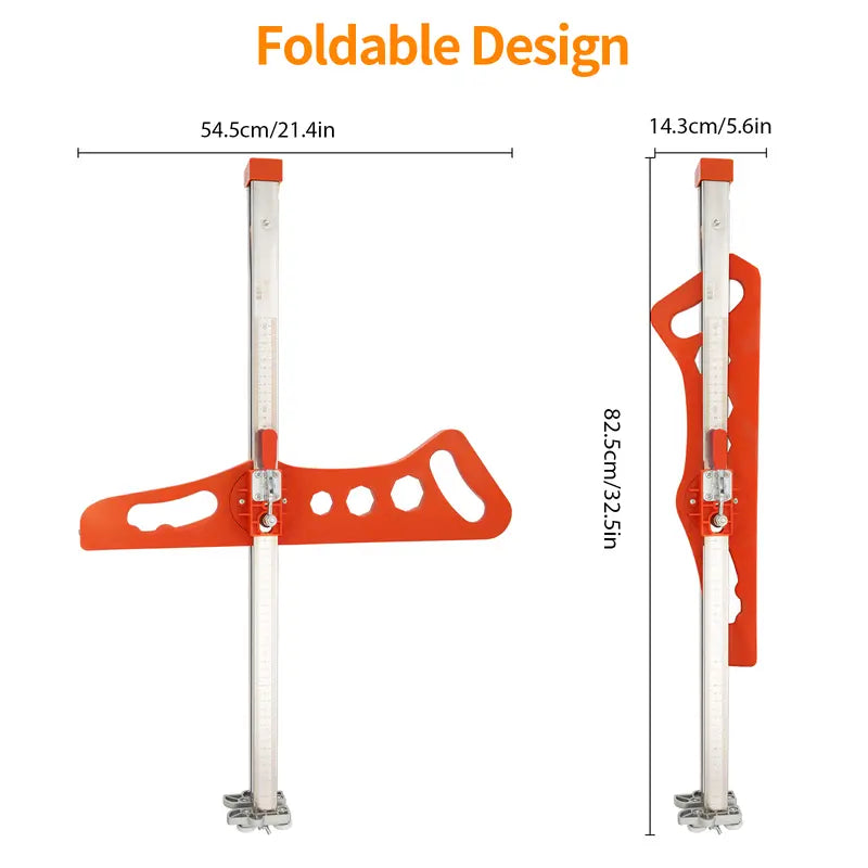 Durable Drywall Cutter – Aluminum Alloy, Foldable Hand Push Tool for Precise Board Cutting up to 13mm Thickness, Dust-Free & Shock-Resistant Design