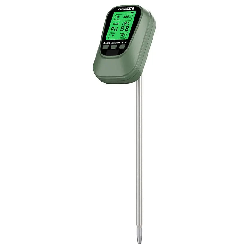 4-in-1 Soil Moisture-PH Tester - Sunlight & Temperature Monitor, No-Setup Easy-to-Use Garden Soil Test Kit for Indoor Plants, Supports Consistent Care, Prevents Growth Issues