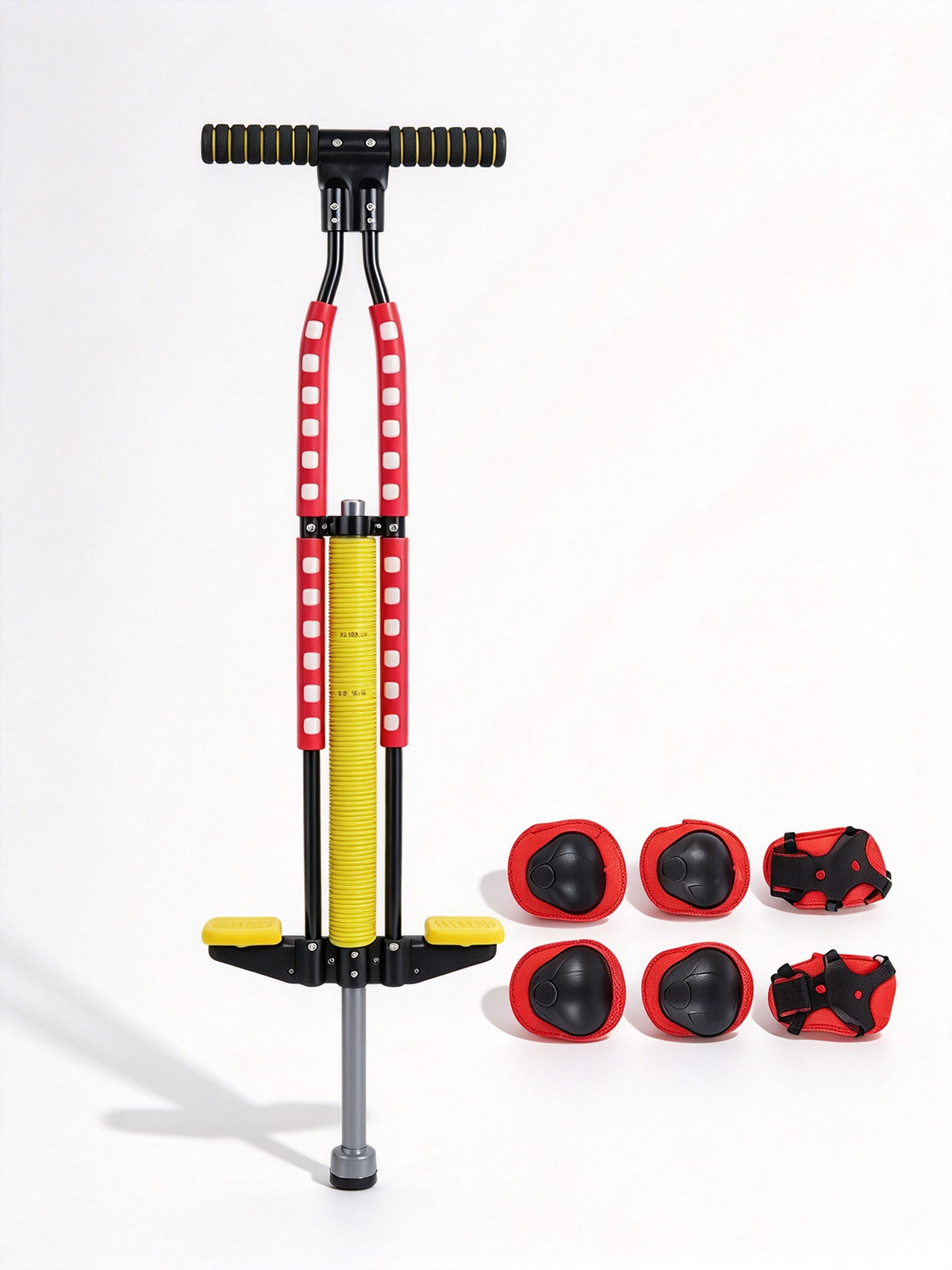 Double Bar Pogo Stick - Max Weight 85kg, with Full Safety Protective Kit for Kids Outdoor Play