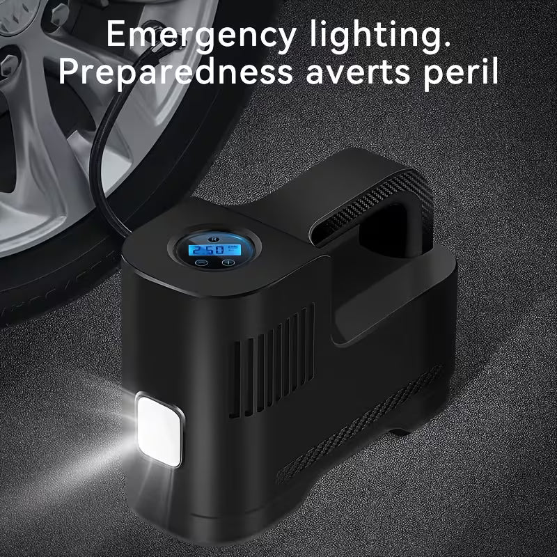 Car Tire Air Compressor – 150PSI Fast Inflation, LED Light, Car Plug for Sedans, SUVs & Trucks