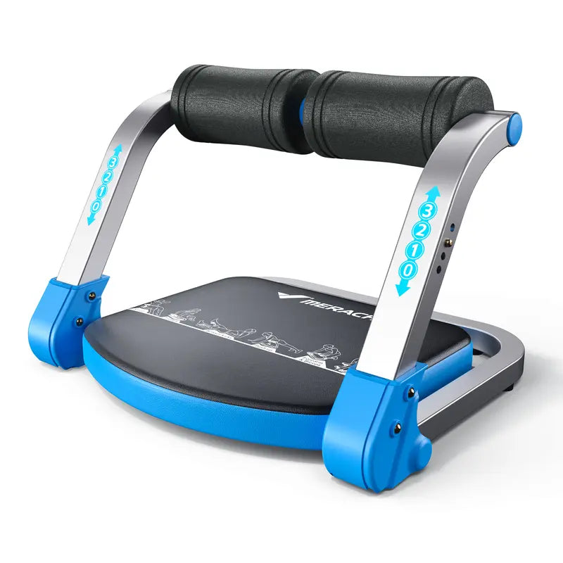 Sit-Up Ab Crunch Machine - 3-Level Adjustable Core Trainer, Compact Abdominal Workout System for Home Gym
