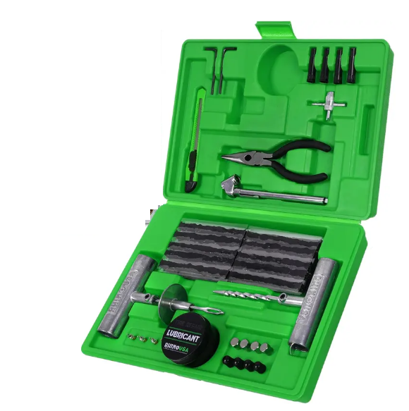 Rhino USA 86-Piece Tire Repair Kit - Professional Heavy Duty Tire Plug Kit for Tubeless Puncture Repair on Car, Motorcycle, ATV, UTV, RV and Trailer