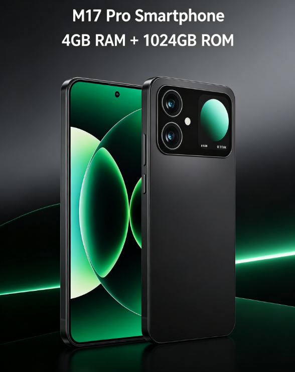 M17 Pro Smartphone – 6.56" HD+, 4GB+1024GB, Android 13, 13MP Dual Camera, 4000mAh, Dual Type-C Unlocked