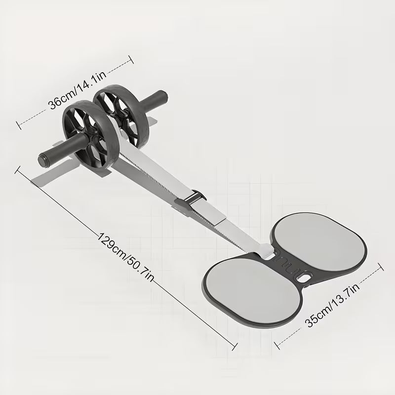 Ab Roller Wheel – Adjustable Resistance & Automatic Rebound, with Knee Pads for Home Core Workouts (Black)