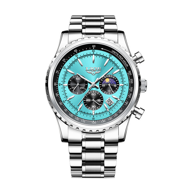 Men's Luxury Quartz Chronograph Watch – Classic Business & Casual Style
