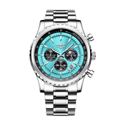 Men's Luxury Quartz Chronograph Watch – Classic Business & Casual Style