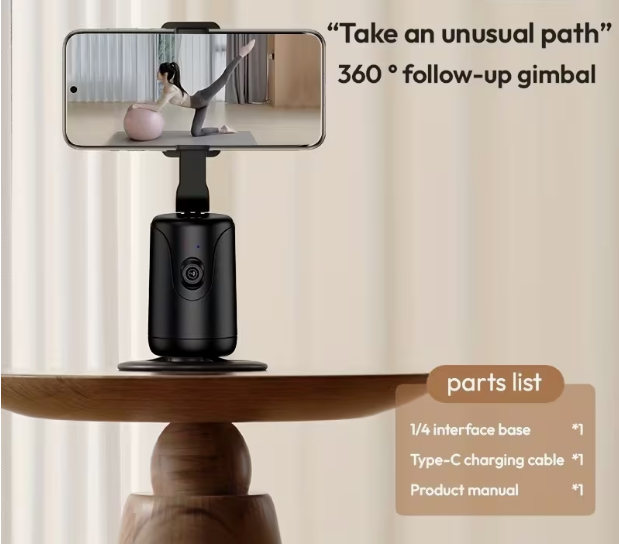 AI Face Tracking Tripod for TikTok/Vlog – Gesture Control & Remote Selfie Stick, Foldable Smart Shooting Stand, No App Required, AI Tracking, Long Battery Life, Compatible with Mobile Phones & Cameras, for Vlogging, Live Streams & Travel