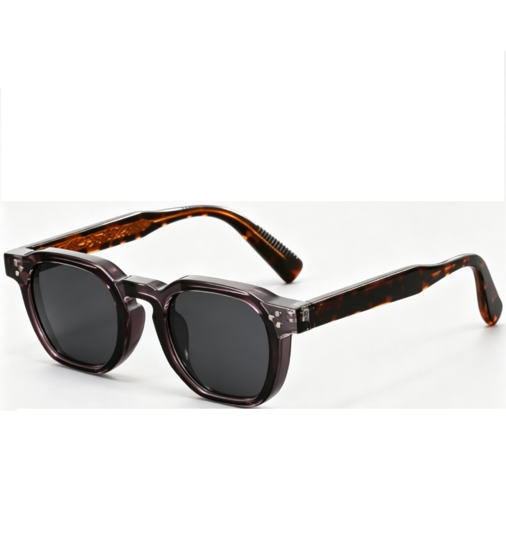 2026 New Square Polarized Sunglasses - Trendy Propionate Frame with Stud Accents for Men and Women