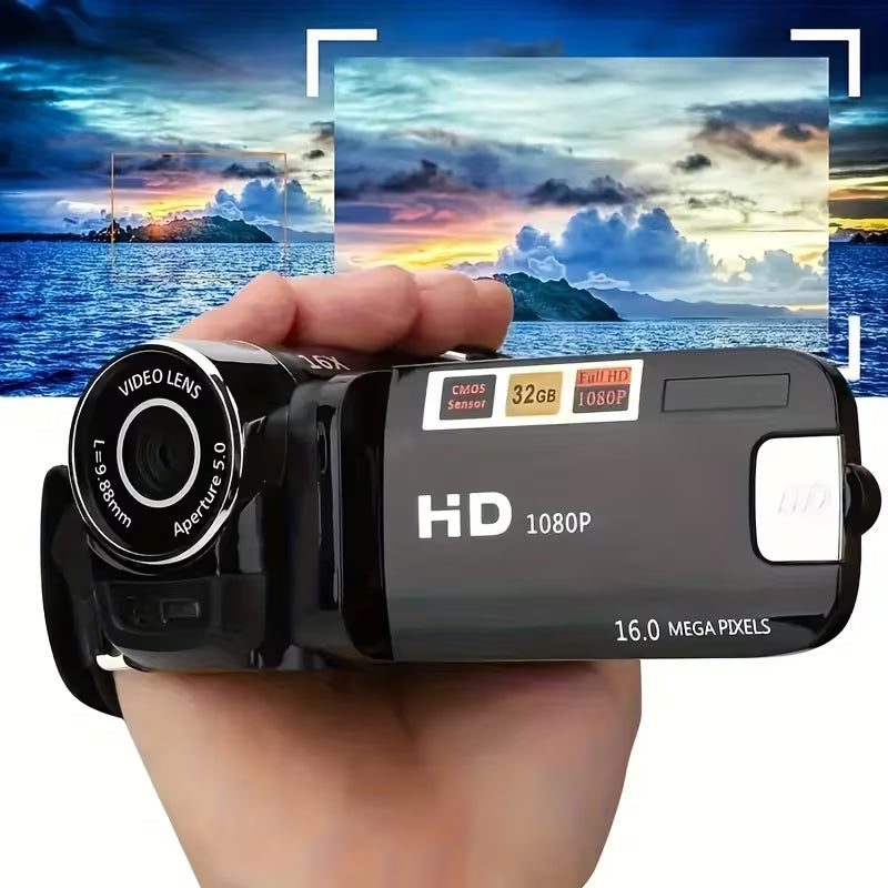 Latest 270° LED Flip Screen Digital Camera, 16x Zoom, 1080P Full HD, 2.7" Display, HD Wide Angle Lens for Outdoor Shooting