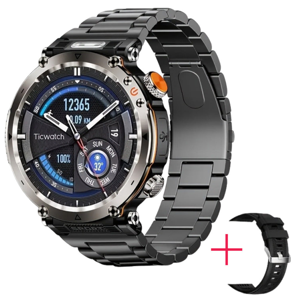 Men's Manly Style Smart Sports Watch - LED Light, Wireless Calling, Message Reminders, Sports Mode, Weather, Stopwatch for Android and iPhone