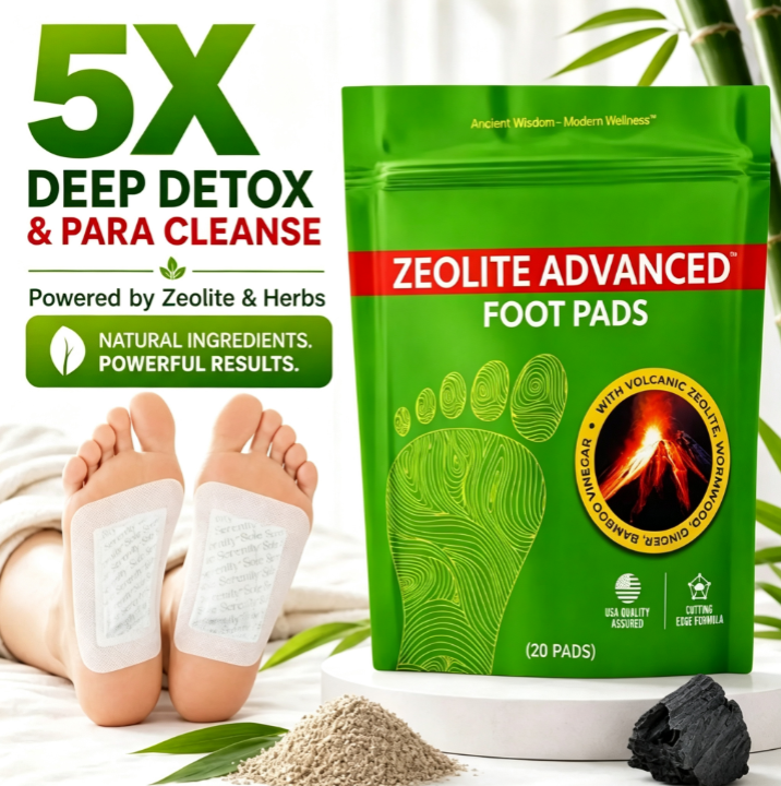 2-Pack Zeolite Detox Foot Patches with Ginger and Wormwood - 40 Patches (20 Pairs) Deep Cleansing for Sleep Support