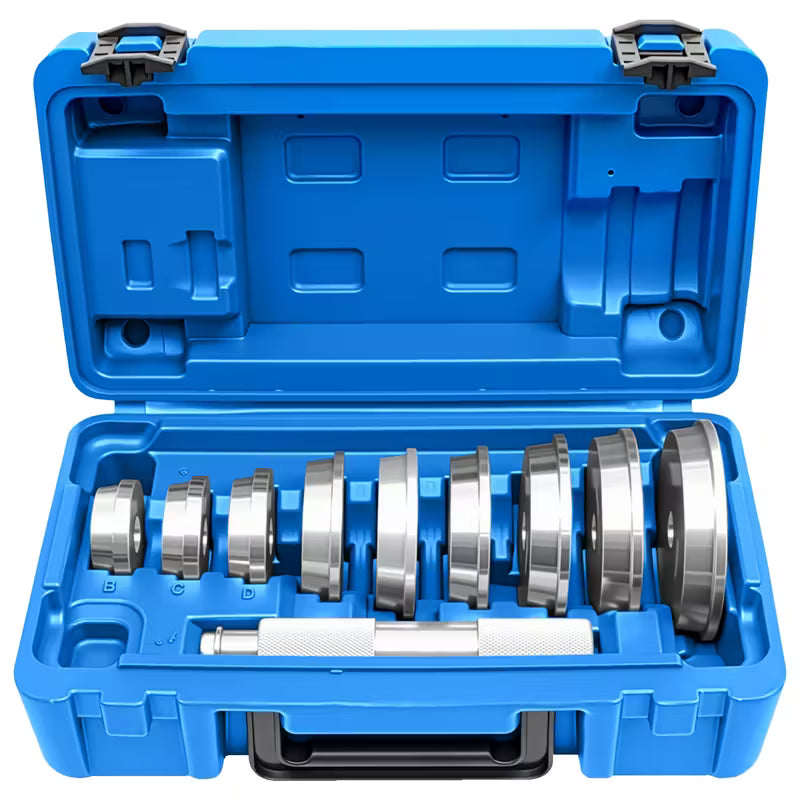 10-Piece Bearing Press Kit - Bearing Race and Seal Bushing Driver Set with 9 Adapters for Installation
