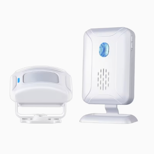 5-in-1 Motion Sensor Doorbell Alarm – Wireless Welcome Chime with Motion Detector & Voice Reminder, 920 ft Long Range, Long Battery Life, 4 Alarm Volume Levels, for Store, Home Security & Elderly Care