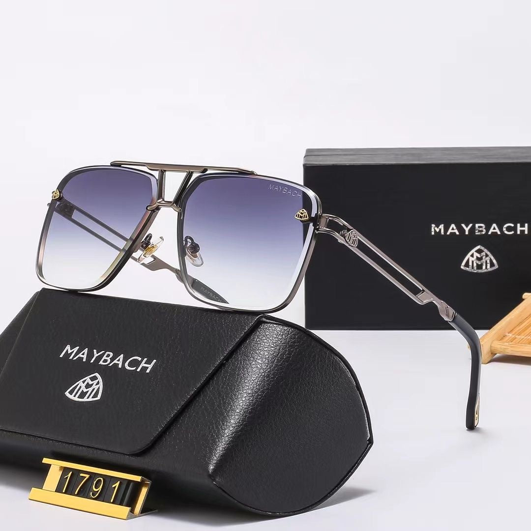 New MAYBACH Fashion Sunglasses - Large Frame UV Protection Shades for Men's Driving