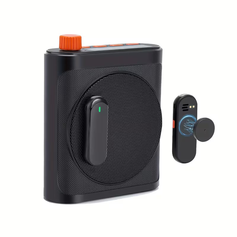 Wireless Voice Amplifier – with 2 Lavalier Mics, Portable for Teachers, Classroom & Training