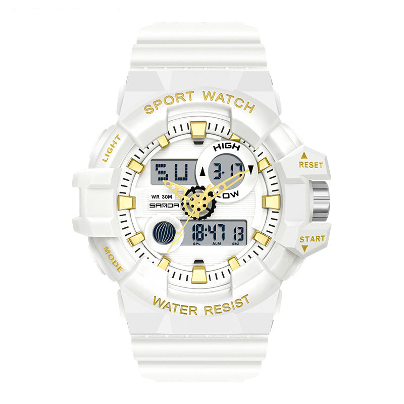 Men's Sports Quartz Wristwatch – Analog-Digital Display, Waterproof, Alarm, Timer, Date & Week Display, Multifunction LED Backlight