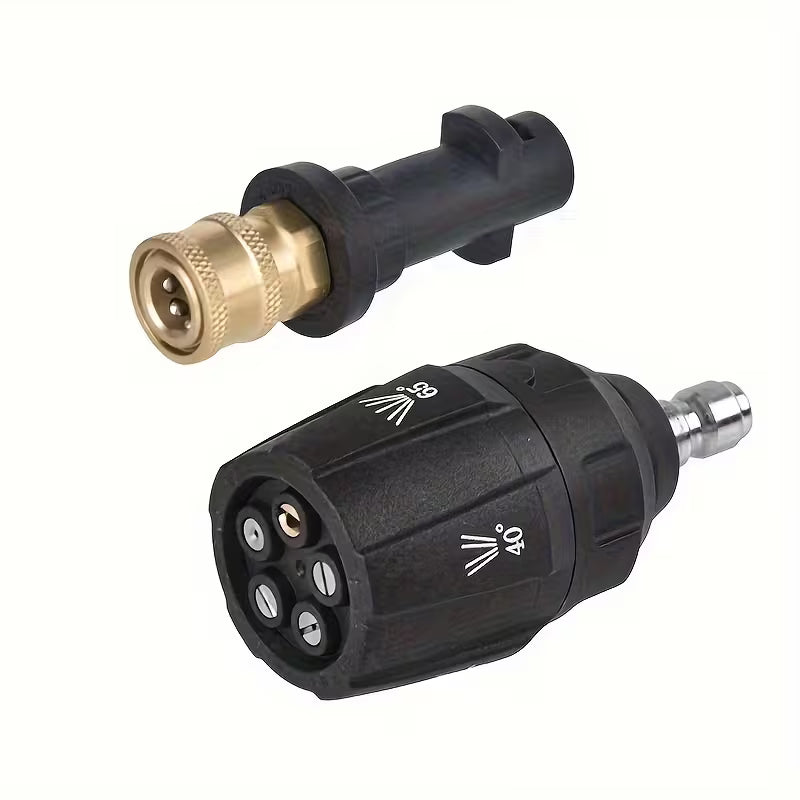High-Pressure Washer Nozzle – Adjustable, Multi-Function, 1/4" Quick Connect