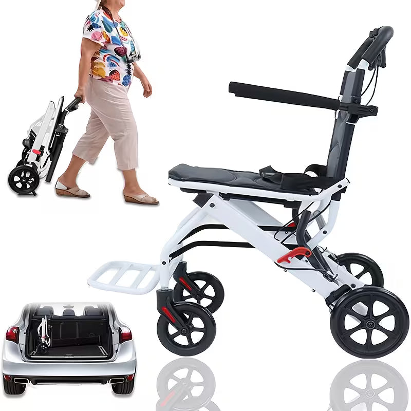 Foldable Hand-Operated Wheelchair – Lightweight, Portable for Adults & Elderly Travel
