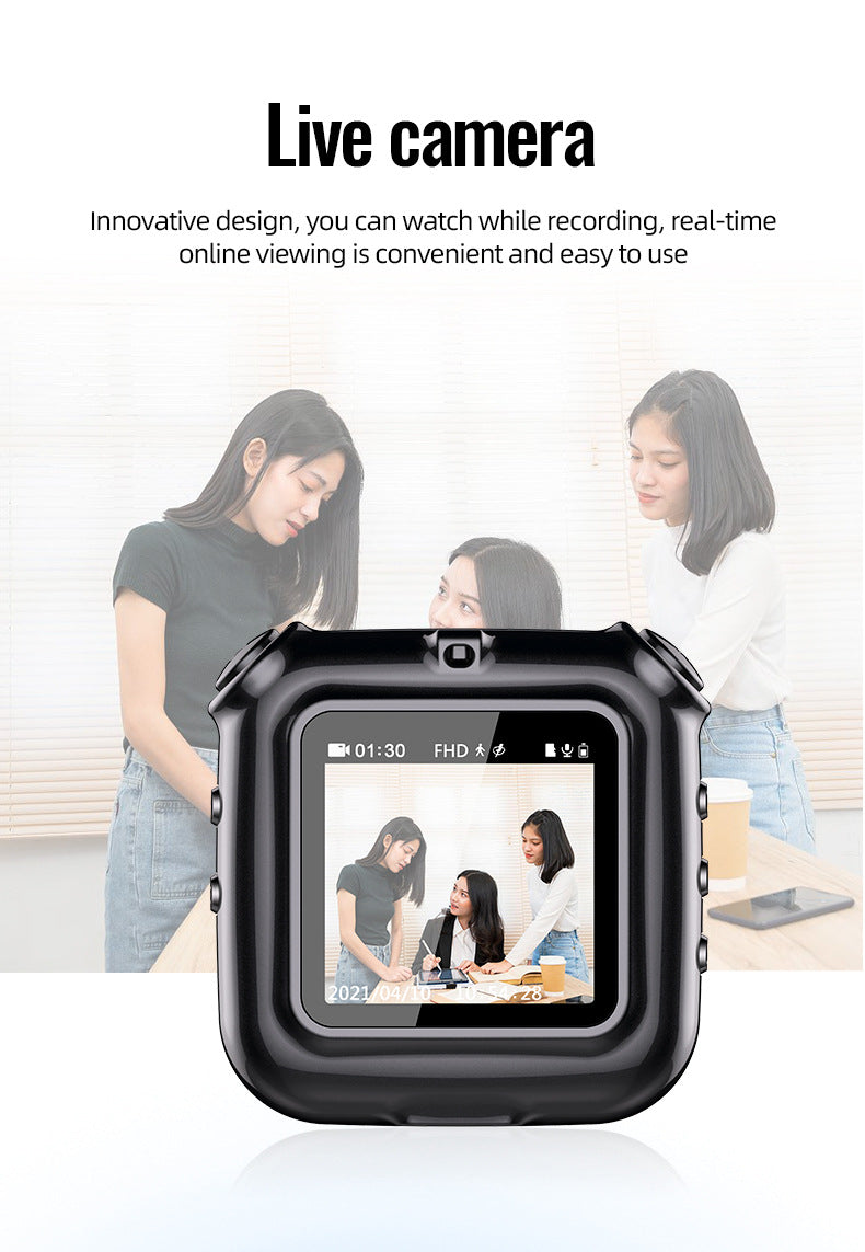 1080p HD Recorder with 32GB Memory – One-Press Audio/Video Recording & Playback, Ideal for Daily Life & Driving