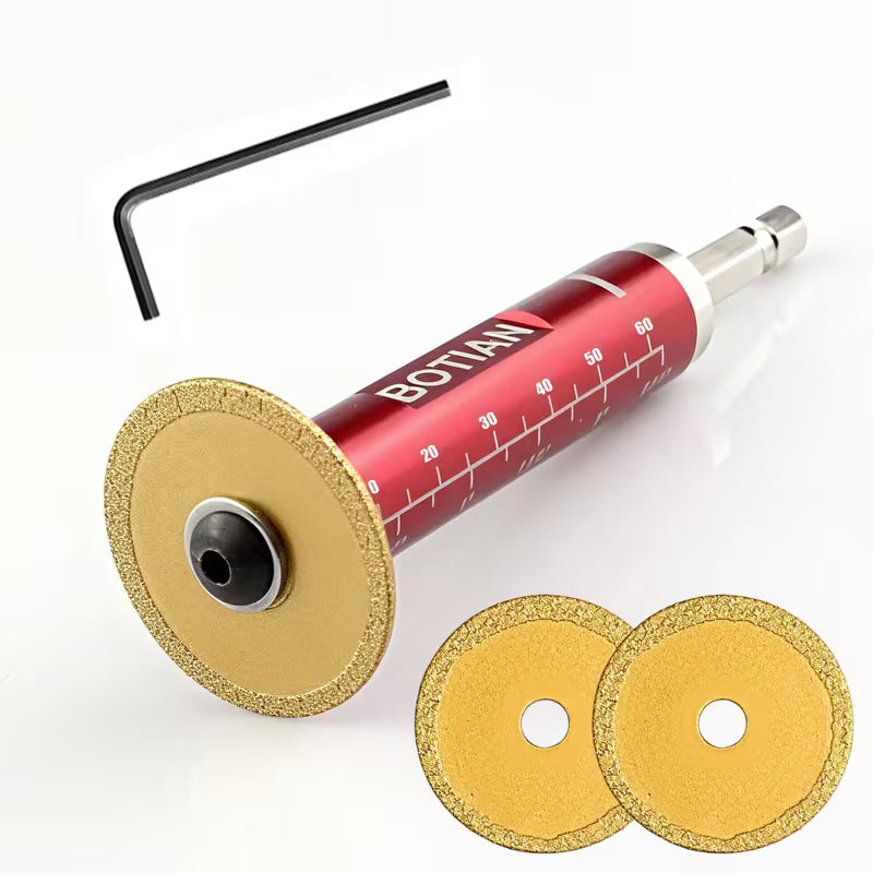 Internal PVC Pipe Cutter – Replaceable Diamond Blades, 2.5" Depth, 1/4" Hex Shank for PVC & PPR