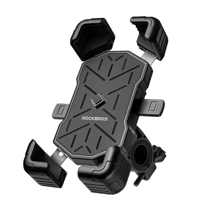 ROCKBROS Bike Phone Holder Mount - Quick Release Handlebar Clamp for 4.5''-7.1'' Phones, 360° Rotatable