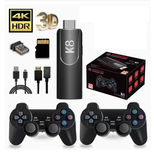 K8 Wireless Controllers with HDMI Output - 2-Controller Accessories Set for Gaming