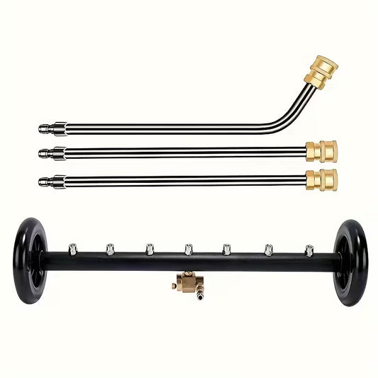 2-in-1 High-Pressure Surface Cleaner – 22" Water Broom, 7 Nozzles, 1/4" Quick Connect, 4000 PSI