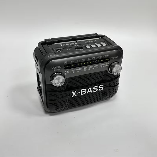RX-125BT Portable Radio – FM/AM/SW1-6/USB/TF/BT, 3W Output, 800mAh Battery with Flashlight