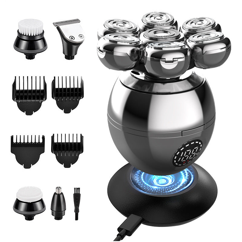 Digital Display Electric Shaver Set - USB Rechargeable, Fully Washable, Multifunctional Razor for Men
