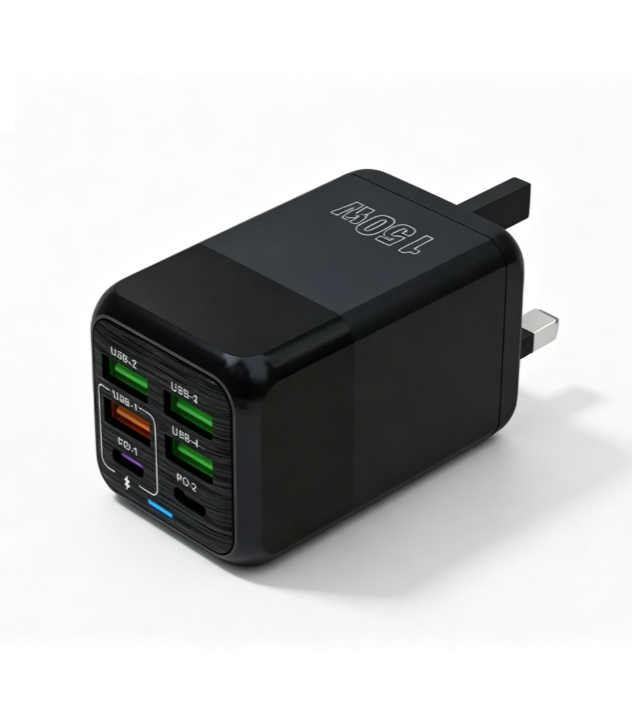 150W Super Fast Charging Head - Multi-Port Desktop Charger and Multifunctional Adapter