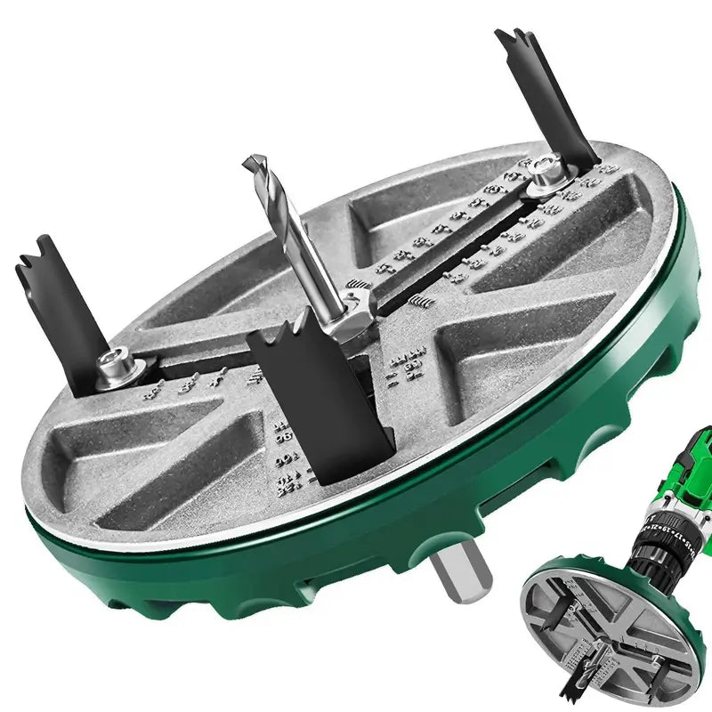 Adjustable Round Hole Opener – 45-130mm Diameter, Replaceable Cutter, Universal Power Tool Accessory, Heavy Duty for Drilling