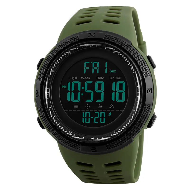 🔥 Clearance Special – Order 1 Get 3 🔥 – OIDEA Fashionable Digital Outdoor Men's Watch – Large Dial, Shockproof, Waterproof Silicone Band Wristwatch with Calendar, Alarm, Stopwatch Functions