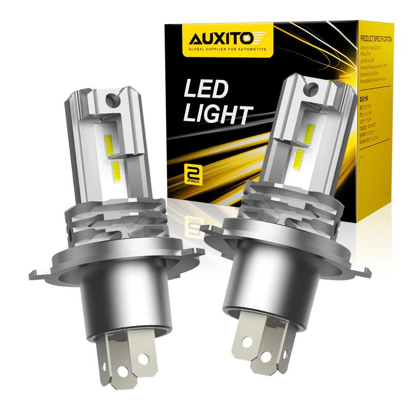 Cash on Delivery AUXITO H4 9003 LED Headlight Set, High Low Beam Bulbs 6500K Cool White Super Bright 10000LM, 2-Pack