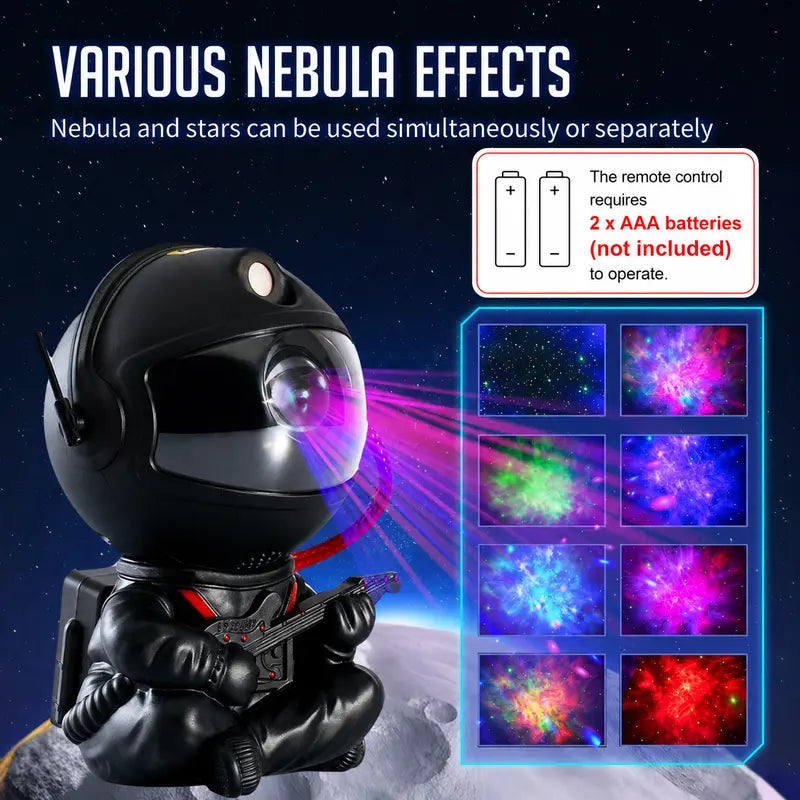 Astronaut Galaxy Projector with Nebula Effects – Star Projector Night Light for Kids Room Decor, USB Connection