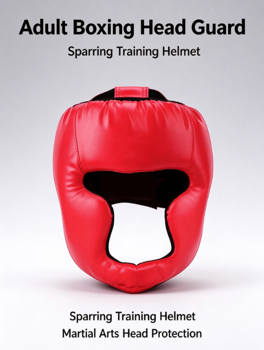 Full Face Boxing Head Guard – Shock-Absorbing Sparring Helmet for Muay Thai, Kickboxing, Taekwondo & MMA