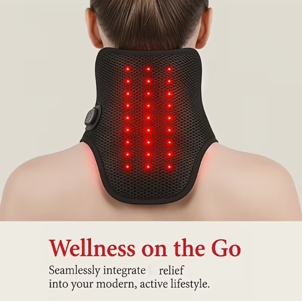 Electric Neck Massager – 2-in-1 Vibration & Heating Cervical Wrap, 3 Adjustable Temperature Levels, Breathable Skin-Friendly Neck Brace, Portable Shoulder & Neck Relaxer for Home & Office