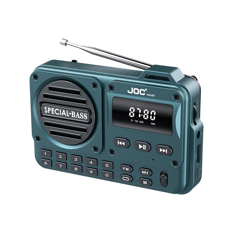 Portable FM Radio with USB-C Charging – 2000mAh Rechargeable Battery, Great Reception, Clear Sound, Headphone Jack, LCD Display, Wireless & TF Card Support, FM Only (No AM), Turquoise