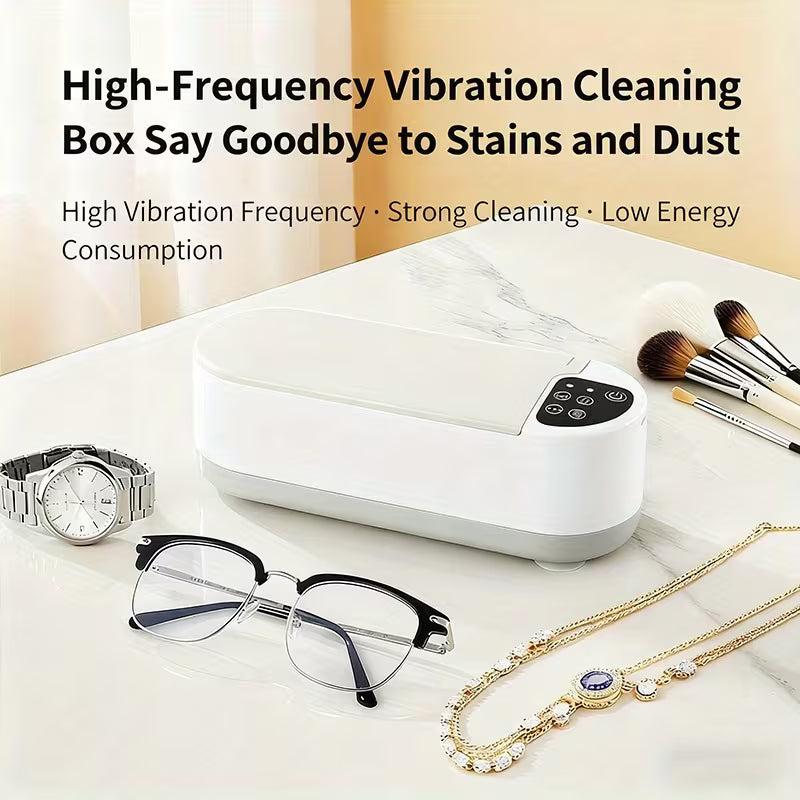 Multi-Functional Portable Rechargeable USB Ultrasonic Cleaner, High-Frequency Vibration for Jewelry, Glasses & Watches
