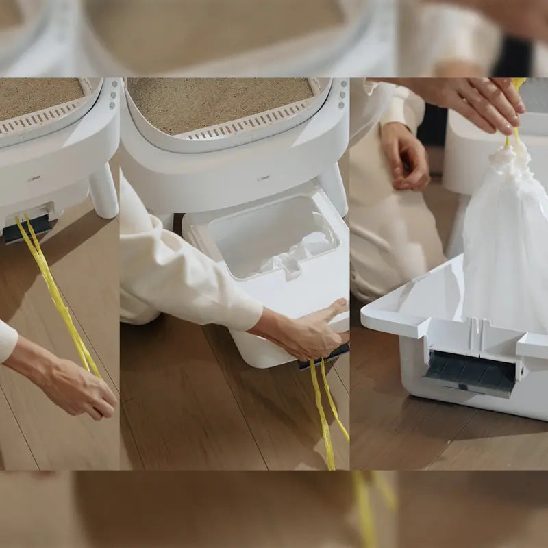 Autoscooper 11 Open-Top Self-Cleaning Cat Litter Box，Odor-Free Waste Disposal includes Trash Bags