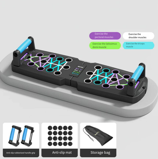 【Upgraded Version】 Push up Board, Push-up Board Training Set,26 Holes Home Push-up Training Board, Pull Bar, Chest Muscle Abdominal Muscle Training Equipment for Men & Women, Fitness Enthusiasts, Upper Body Strength, Portable Design, Ab Workout Machine