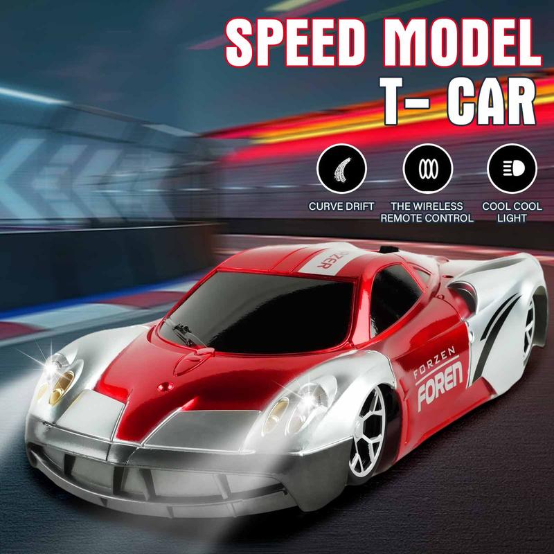 Wall Climbing Car, Electric Remote Toy Racing, with LED Light High-Speed Hobby Toy Vehicle, RC Car Gifts for Age 3 4 5 6 7 8 9 Year Old Boys Girls